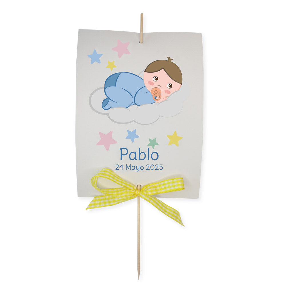 Topper para tartas personalizado con un bebé