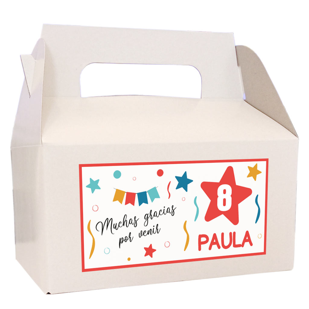 Caja maletín para caumpleaños para entregar los detalles