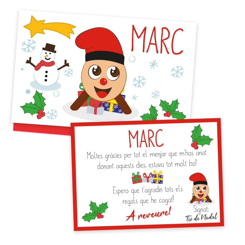 Certificat del Tió de Nadal personalitzat