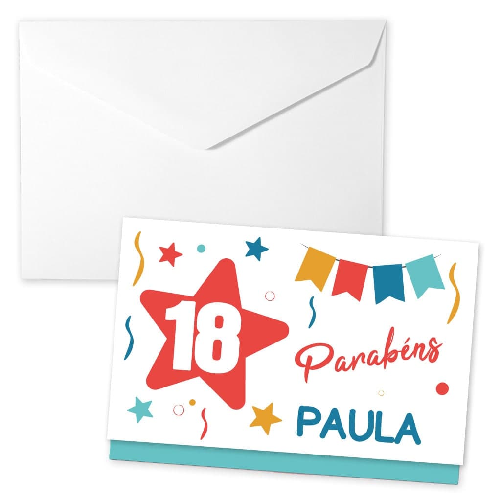 Sobre para regalar dinero para cumpleaños con el texto Parabéns