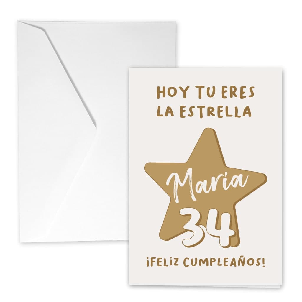 Tarjeta de felicitación Hoy tú eres la estrella