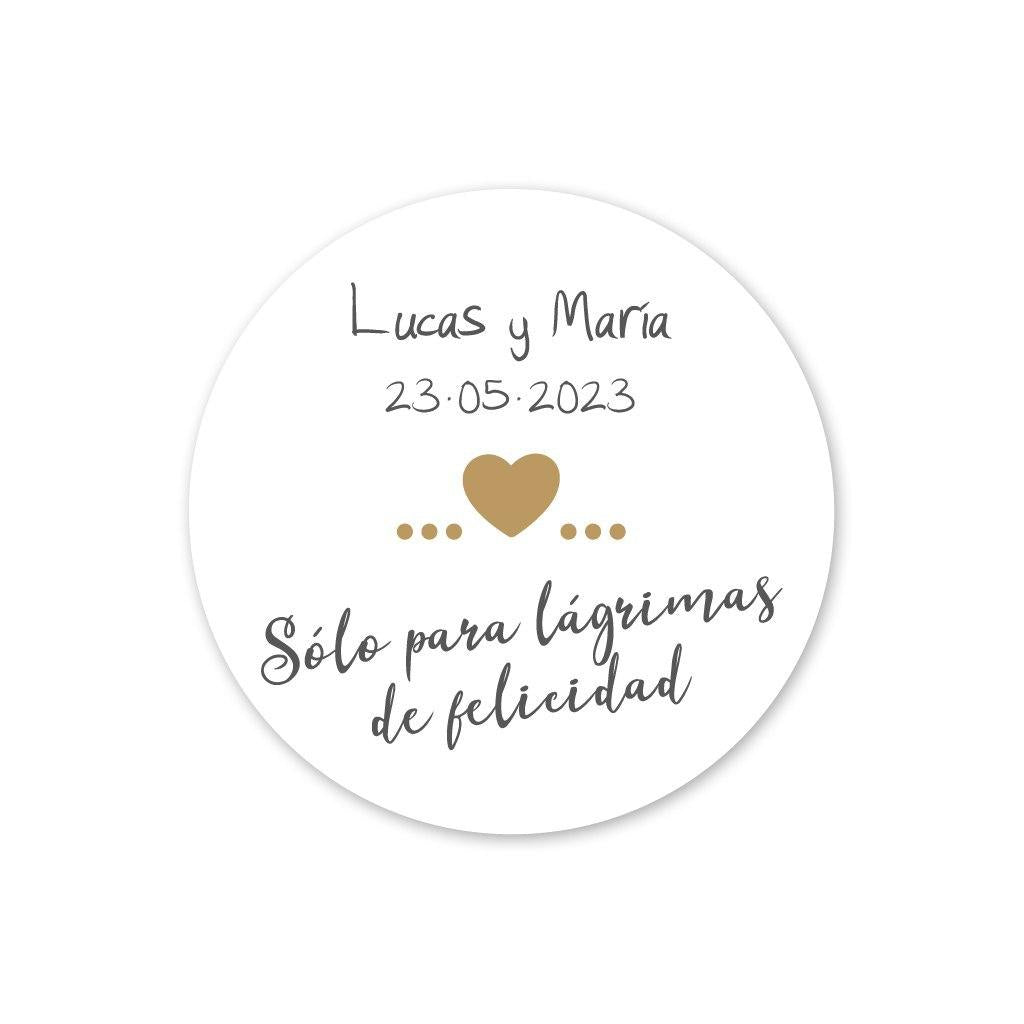 Pegatina para pañuelos de celulosa Sólo para lágrimas de felicidad