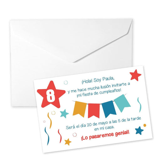 Invitación para fiesta de cumpleaños personalizada