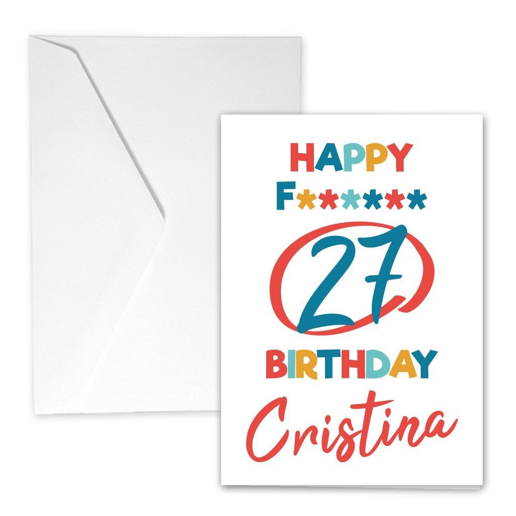 Tarjeta de felicitación Happy Fucking Birthday personalizable