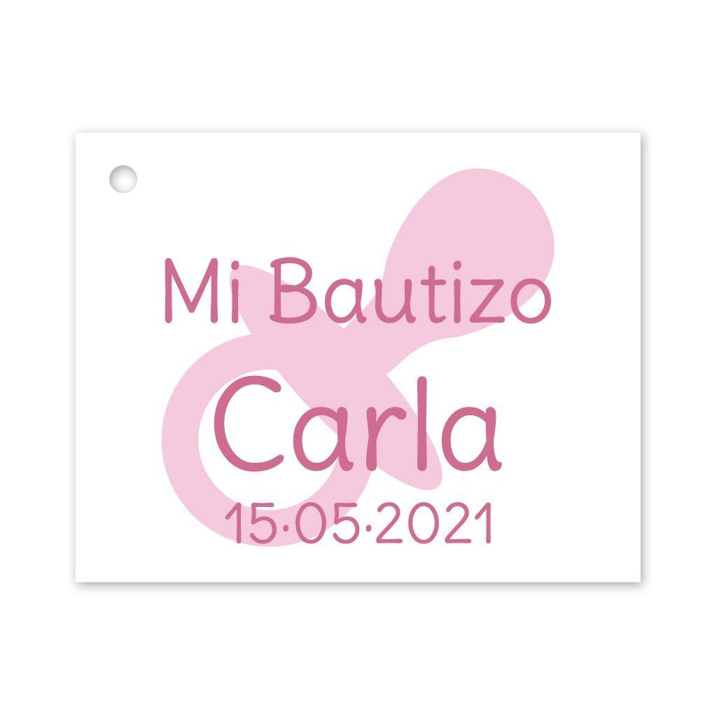 Etiqueta personalizada para los detalles de su Bautizo.